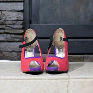 Xappeal Peep Toe Mary Jane High Heels